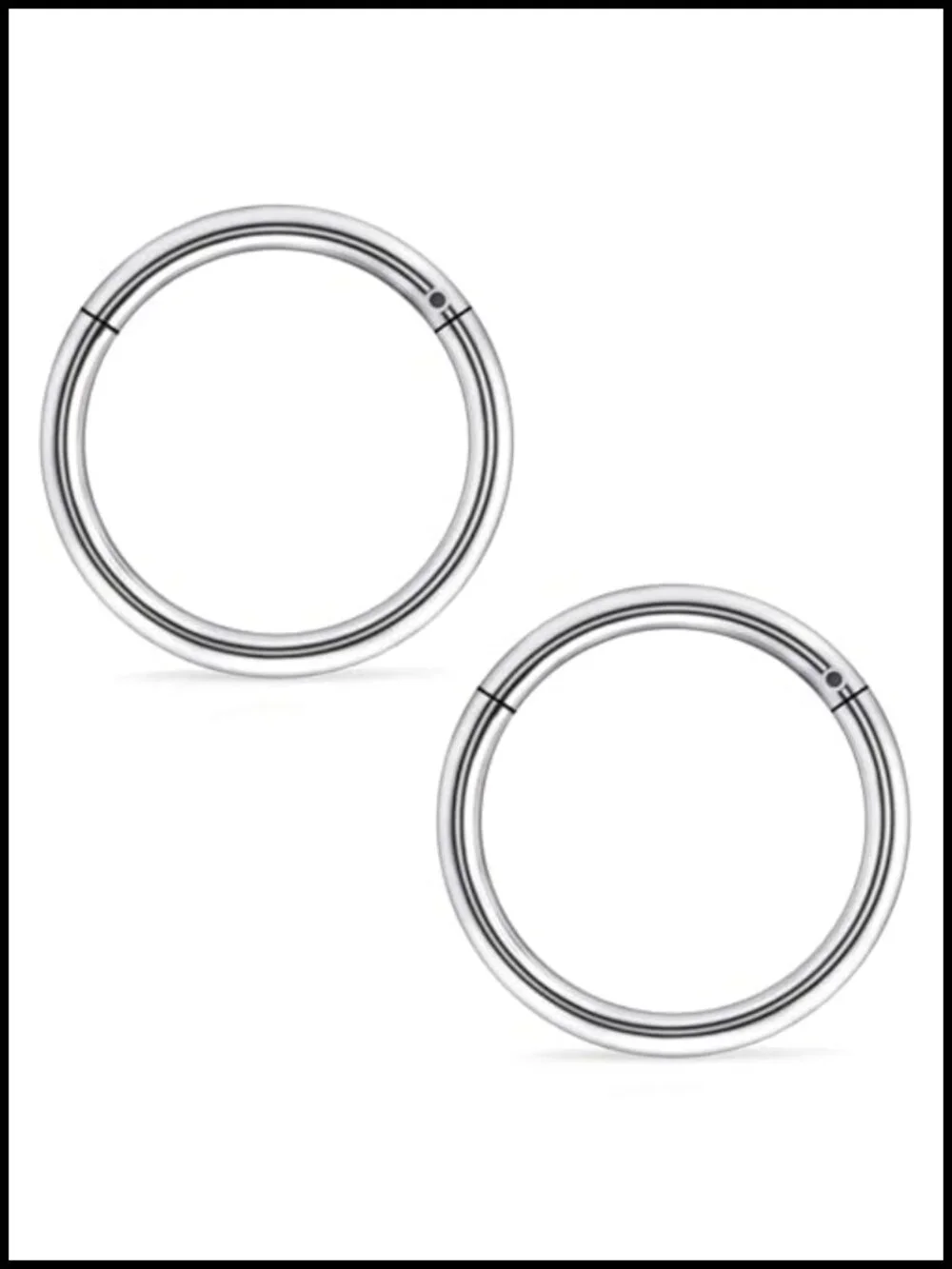 Titanium Nose Rings Hoops Septum Cartilage Daith Rook Clicker Earring Body
